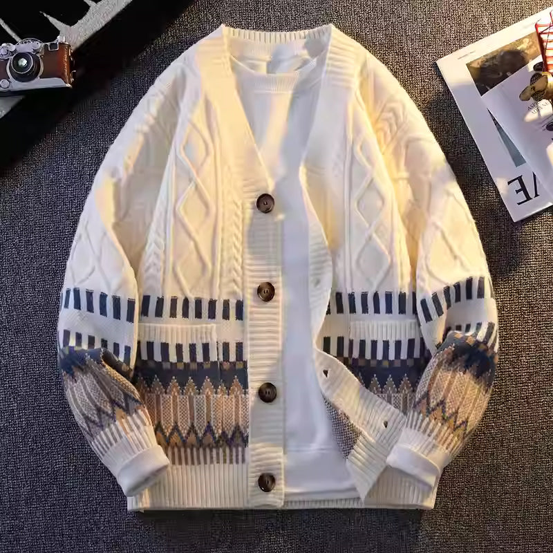 Nordic Cable Knit Cardigan