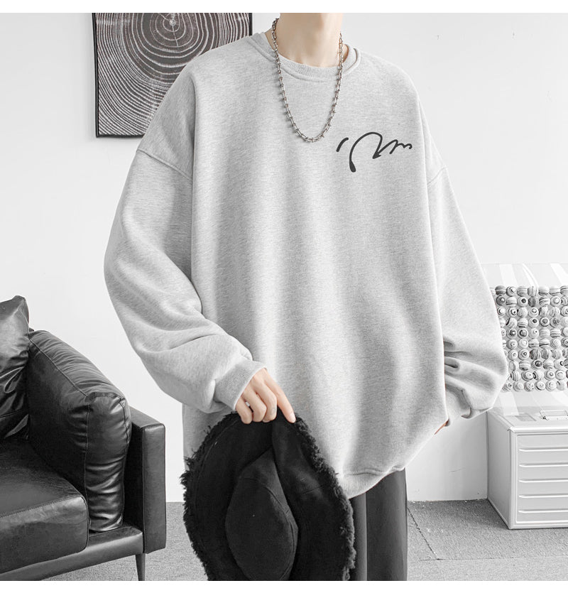 Oversized Minimalist Graphic Sweatshirt