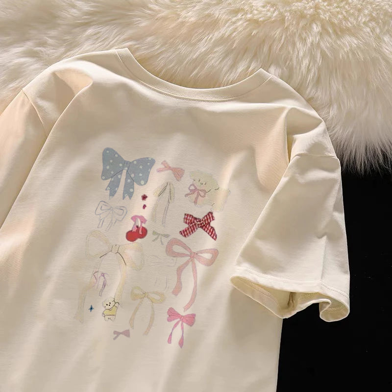 Ribbon Bow Delight Graphic T-Shirt